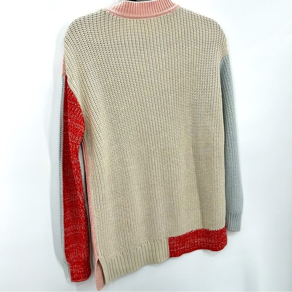 NWT Solid & Striped The Max Asym Pullover Knit Sweater Marled Colorblock Top S - Picture 7 of 11
